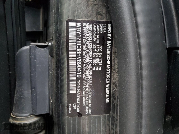 2017 BMW i3 z VIN WBY1Z8C38HV890419, wystawiony jako Copart lot #52199865 z przebiegiem Nie podano mil oraz Szkody całkowita. Historia ofert i sprzedaży dostępna na DreamBid. Obrazek 14.