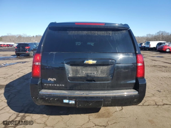 2015 Chevrolet Suburban LTZ with VIN 1GNSKKKC8FR515538, listed as a Copart auction lot 46222145 with 132,347 mi miles and Salvage Title. Bid and sale history available at carsss.com. Image 6.