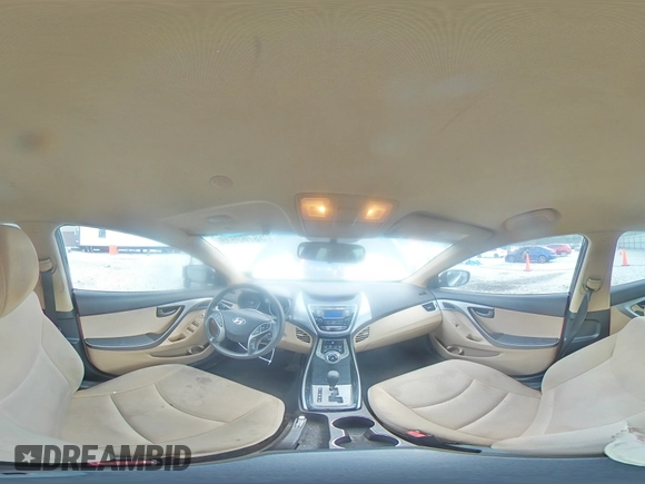 2013 Hyundai Elantra GLS with VIN KMHDH4AE1DU841024, listed as a Copart auction lot 58762515 with 166,470 mi miles and Salvage title. Bid and sale history available at DreamBid. Image 14.