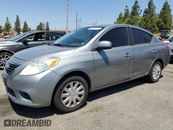 2012 Nissan Versa SV with VIN 3N1CN7AP8CL818508, listed as a Copart auction lot 63164515 with 94,455 mi miles and Salvage title. Bid and sale history available at DreamBid. Image 1.