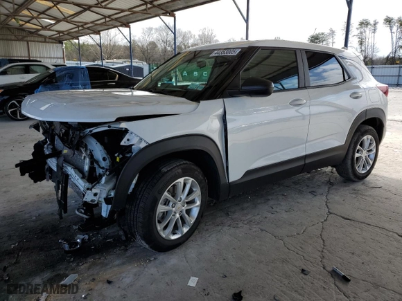 2024 Chevrolet TrailBlazer LS with VIN KL79MMS28RB073651, listed as a Copart auction lot 44353005 with NaN miles and Salvage Title. Bid and sale history available at carsss.com. Image 1.