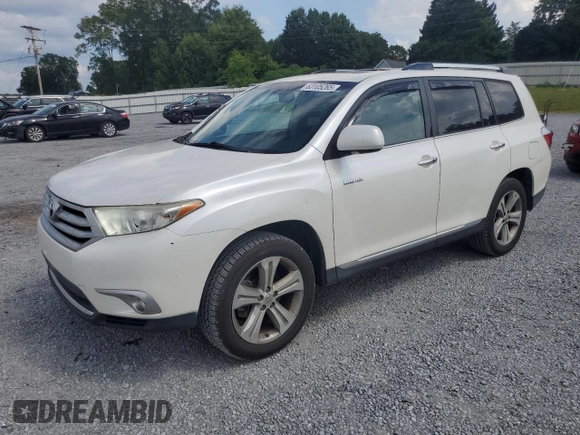 2012 Toyota Highlander Limited with VIN 5TDYK3EH6CS084341, listed as a Copart auction lot 63105265 with 152,868 mi miles and Salvage title. Bid and sale history available at DreamBid. Image 1.