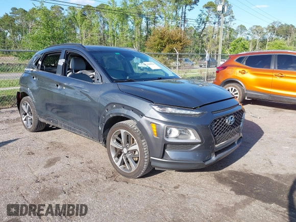 2018 Hyundai Kona Limited with VIN KM8K33A58JU135096, listed as a IAAI auction lot 41989321 with 66,939 mi miles. Bid and sale history available at carsss.com. Image 1.