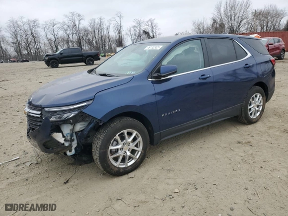 2022 Chevrolet Equinox LT with VIN 3GNAXUEV8NL174976, listed as a Copart auction lot 49132335 with 62,067 mi miles and Salvage Title. Bid and sale history available at carsss.com. Image 1.