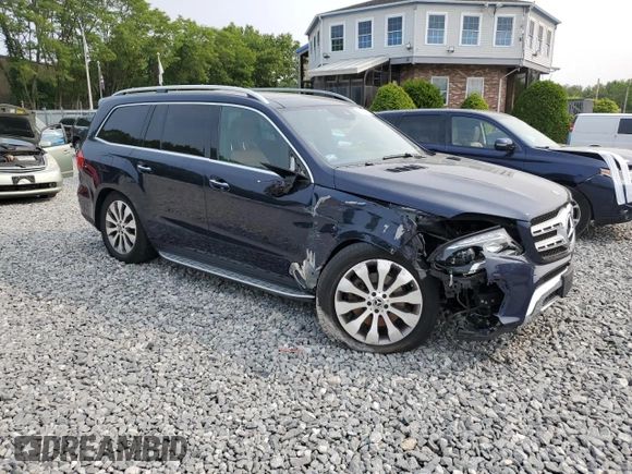 2019 Mercedes-Benz GLS 450 with VIN 4JGDF6EE0KB221530, listed as a Copart auction lot 57238405 with 66,530 mi miles and Salvage title. Bid and sale history available at DreamBid. Image 4.