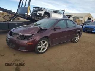 2008 Mazda 6 i Sport VE with VIN 1YVHP80C285M21606, listed as a Copart auction lot 84184734 with 156,097 mi miles and Salvage Title. Bid and sale history available at carsss.com. Image 1.