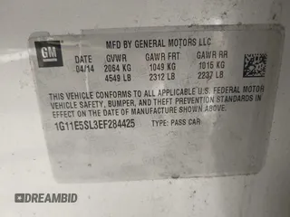 2014 Chevrolet Malibu LT with VIN 1G11E5SL3EF284425, listed as a IAAI auction lot 42042279 with 184,149 mi miles and . Bid and sale history available at DreamBid. Image 9.