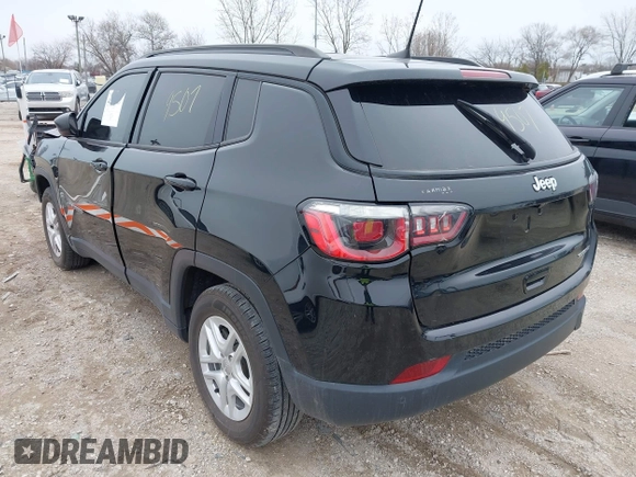 2018 Jeep Compass Sport with VIN 3C4NJCAB4JT469519, listed as a IAAI auction lot 41963902 with 80,093 mi miles. Bid and sale history available at carsss.com. Image 3.