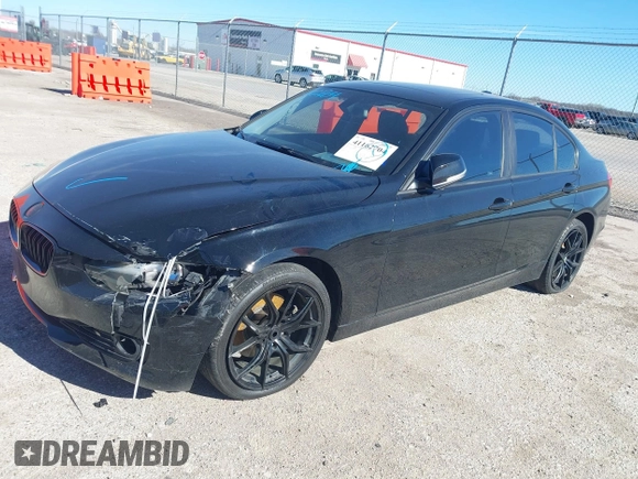 2015 BMW 3 Series 328i with VIN WBA3A5C58FF609161, listed as a IAAI auction lot 41162704 with 117,190 mi miles. Bid and sale history available at carsss.com. Image 2.