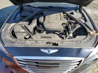 2017 Genesis G80 3.8L with VIN KMHGN4JE4HU200526, listed as a Copart auction lot 44784775 with 98,389 mi miles and Salvage Title. Bid and sale history available at DreamBid. Image 11.