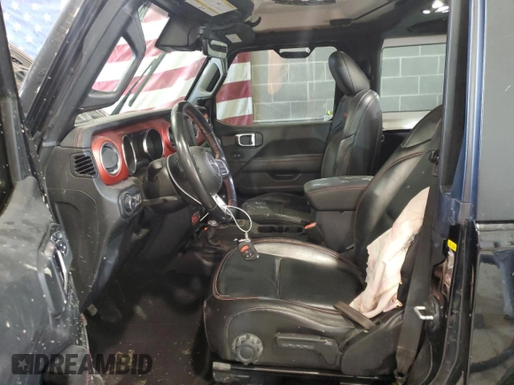 2021 Jeep Wrangler Rubicon with VIN 1C4HJXCG5MW730751, listed as a Copart auction lot 53132894 with 13,552 mi miles and Salvage title. Bid and sale history available at DreamBid. Image 7.