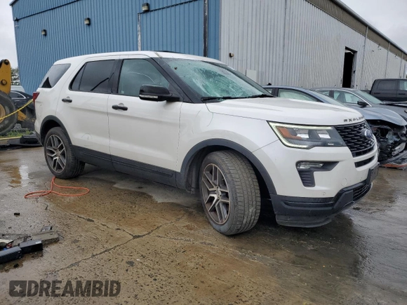 2019 Ford Explorer Sport with VIN 1FM5K8GT0KGA01993, listed as a Copart auction lot 57974275 with 54,774 mi miles and Salvage title. Bid and sale history available at DreamBid. Image 4.
