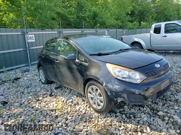 2014 Kia Rio LX with VIN KNADM5A35E6406188, listed as a Copart auction lot 60155034 with 119,789 mi miles and Salvage Title. Bid and sale history available at carsss.com. Image 11.