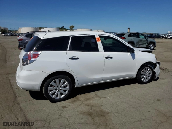 2008 Toyota Matrix STD with VIN 2T1KR32E98C692138, listed as a Copart auction lot 51977105 with 186,440 mi miles and Salvage Title. Bid and sale history available at carsss.com. Image 3.