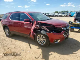 2020 Chevrolet Traverse LT Cloth with VIN 1GNERGKW6LJ289378, listed as a Copart auction lot 63247035 with 100,394 mi miles and Salvage title. Bid and sale history available at DreamBid. Image 4.