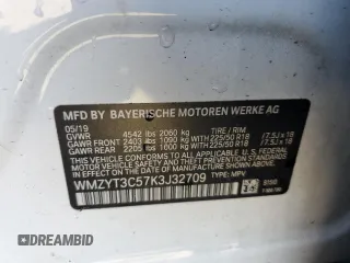2019 MINI Countryman Cooper S with VIN WMZYT3C57K3J32709, listed as a Copart auction lot 83968914 with 87,969 mi miles and Non repairable. Bid and sale history available at DreamBid. Image 13.