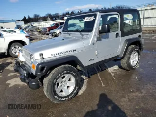 2004 Jeep Wrangler Rubicon with VIN 1J4FA69S14P766938, listed as a Copart auction lot 46284815 with 165,229 mi miles and Salvage Title. Bid and sale history available at carsss.com. Image 1.