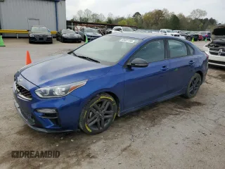 2020 Kia Forte GT-Line with VIN 3KPF34ADXLE168668, listed as a Copart auction lot 50401155 with 77,201 mi miles and Salvage Title. Bid and sale history available at carsss.com. Image 1.