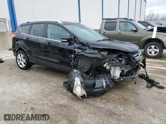 2016 Ford Escape Titanium with VIN 1FMCU0JX8GUA19696, listed as a Copart auction lot 46294145 with 99,165 mi miles and Salvage Title. Bid and sale history available at carsss.com. Image 4.