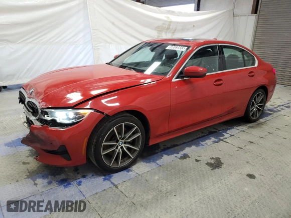 2020 BMW 3 Series 330i xDrive with VIN 3MW5R7J07L8B23952, listed as a Copart auction lot 50653855 with 111,727 mi miles and Clean Title. Bid and sale history available at carsss.com. Image 1.