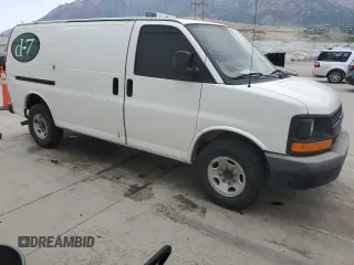 2012 Chevrolet Express Cargo z VIN 1GCWGFCAXC1177408, wystawiony jako Copart lot #64615955 z przebiegiem Nie podano mil oraz Czysty tytuł • Clean title. Historia ofert i sprzedaży dostępna na DreamBid. Obrazek 4.