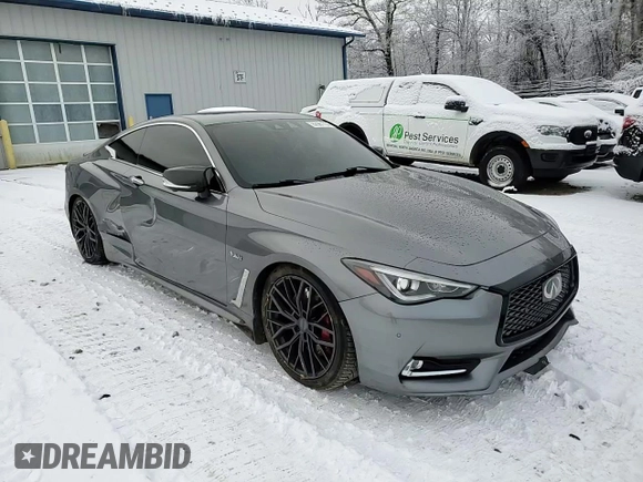 2017 Infiniti Q60 Red Sport 400 with VIN JN1FV7EL0HM701619, listed as a Copart auction lot 82981704 with 58,798 mi miles and Salvage title. Bid and sale history available at DreamBid. Image 13.