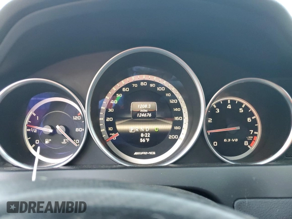 2013 Mercedes-Benz C-Class C 63 AMG with VIN WDDGJ7HB7DG057339, listed as a Copart auction lot 72917054 with 124,676 mi miles and Salvage Title. Bid and sale history available at carsss.com. Image 9.