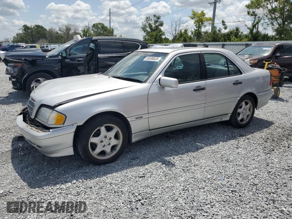 2000 Mercedes-Benz C 230 Kompressor with VIN WDBHA24G1YA833250, listed as a Copart auction lot 55699635 with 75,805 mi miles and Salvage Title. Bid and sale history available at DreamBid. Image 1.
