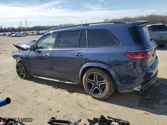 2024 Mercedes-Benz GLS with VIN 4JGFF5KE5RB173041, listed as a Copart auction lot 43262175 with 12,076 mi miles and Salvage Title. Bid and sale history available at carsss.com. Image 2.