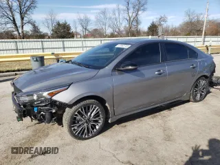 2023 Kia Forte GT-Line with VIN 3KPF54AD8PE667131, listed as a Copart auction lot 47463745 with 49,048 mi miles and Salvage Title. Bid and sale history available at carsss.com. Image 1.