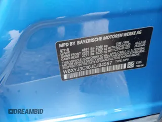 2018 BMW X2 sDrive28i z VIN WBXYJ3C36JEJ84567, wystawiony jako IAAI lot #36546406 z przebiegiem Nie podano mil oraz . Historia ofert i sprzedaży dostępna na DreamBid. Obrazek 9.