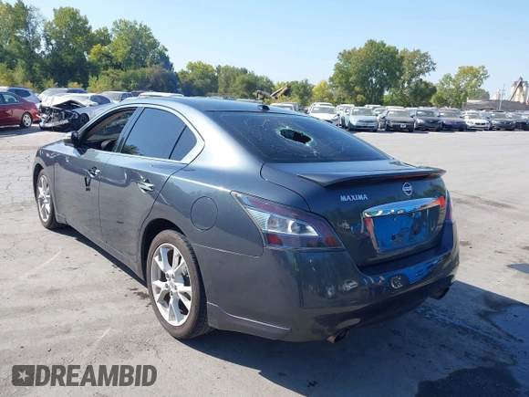 2013 Nissan Maxima SV with VIN 1N4AA5AP9DC807671, listed as a IAAI auction lot 40508617 with 119,647 mi miles and . Bid and sale history available at DreamBid. Image 3.