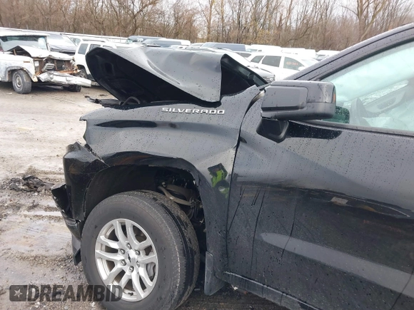 2021 Chevrolet Silverado 1500 RST with VIN 1GCRYEEK0MZ373192, listed as a IAAI auction lot 40924639 with Not Provided miles and . Bid and sale history available at DreamBid. Image 6.
