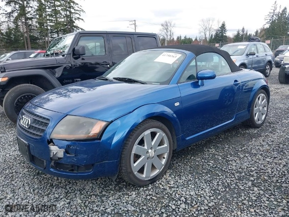 2003 Audi TT with VIN TRUUT28N631008449, listed as a IAAI auction lot 41750263 with 86,563 mi miles. Bid and sale history available at carsss.com. Image 2.