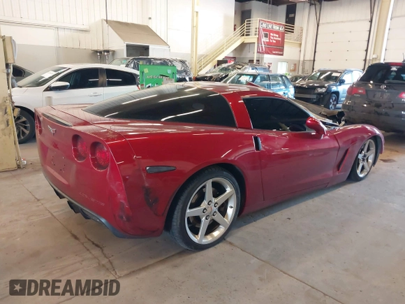 2005 Chevrolet Corvette with VIN 1G1YY24U755114259, listed as a IAAI auction lot 41312843 with 57,254 mi miles. Bid and sale history available at carsss.com. Image 4.