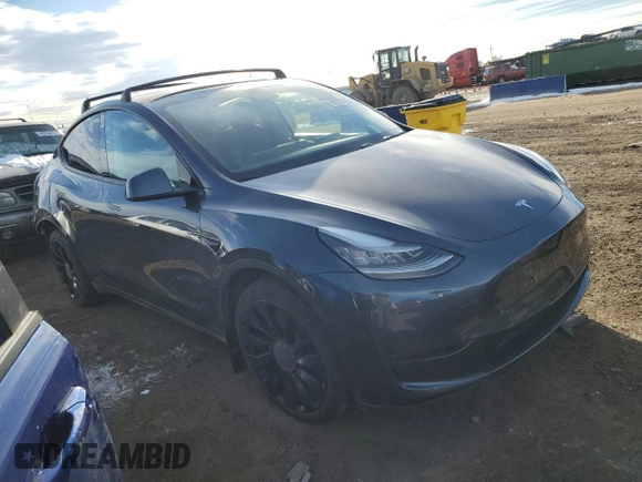 2021 Tesla Model Y Long Range with VIN 5YJYGDEE2MF065398, listed as a Copart auction lot 89352855 with 46,144 mi miles and Salvage Title. Bid and sale history available at DreamBid. Image 4.