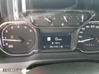 2023 GMC Sierra 2500HD AT4 with VIN 1GT49PE70PF187396, listed as a Copart auction lot 43544445 with 27,432 mi miles and Salvage Title. Bid and sale history available at carsss.com. Image 9.
