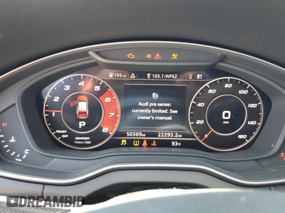 2018 Audi SQ5 Prestige with VIN WA1C4AFYXJ2203241, listed as a Copart auction lot 50470474 with 50,369 mi miles and . Bid and sale history available at DreamBid. Image 9.