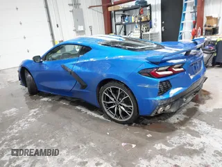 2025 Chevrolet Corvette 1LT with VIN 1G1YA2D42S5105159, listed as a IAAI auction lot 41339189 with 877 mi miles. Bid and sale history available at carsss.com. Image 3.