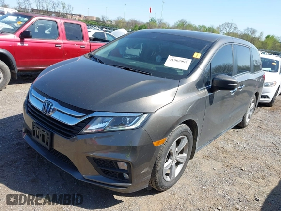 2019 Honda Odyssey EX-L with VIN 5FNRL6H78KB115260, listed as a IAAI auction lot 41962095 with 146,658 mi miles and . Bid and sale history available at DreamBid. Image 6.