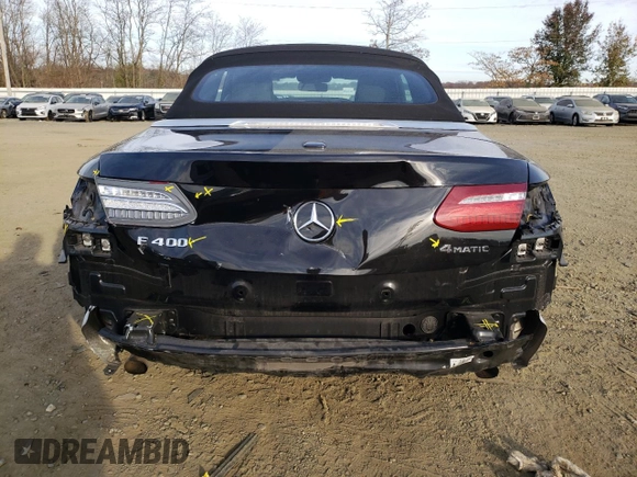 2018 Mercedes-Benz E-Class E 400 with VIN WDD1K6GB8JF040260, listed as a Copart auction lot 78653704 with 43,603 mi miles and Salvage Title. Bid and sale history available at carsss.com. Image 6.