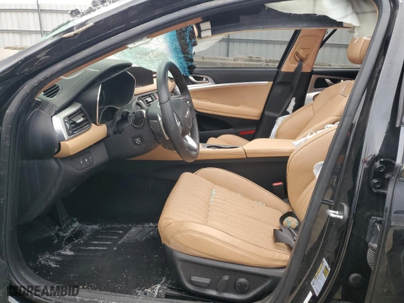 2022 Genesis G70 2.0T with VIN KMTG34TAXNU098277, listed as a Copart auction lot 87284444 with 36,025 mi miles and Salvage Title. Bid and sale history available at carsss.com. Image 7.