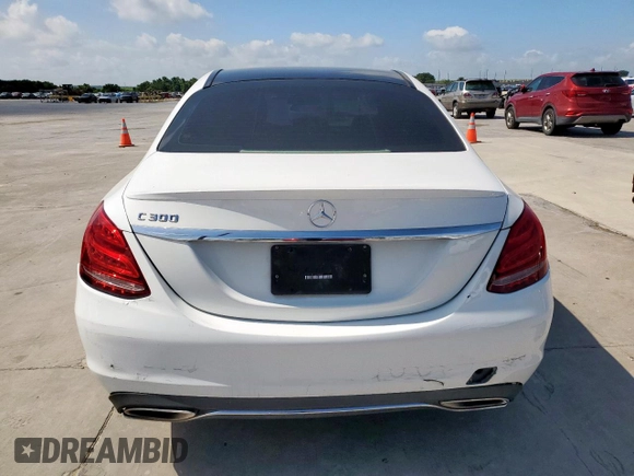 2016 Mercedes-Benz C 300 with VIN 55SWF4JB1GU167929, listed as a Copart auction lot 62171685 with 214,907 mi miles and Clean title. Bid and sale history available at DreamBid. Image 6.