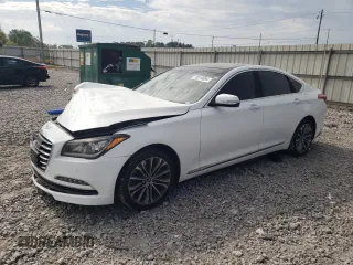 2017 Genesis G80 3.8L with VIN KMHGN4JE8HU172472, listed as a Copart auction lot 70010094 with 104,234 mi miles and Salvage Title. Bid and sale history available at carsss.com. Image 1.
