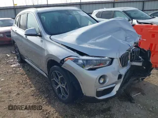 2019 BMW X1 sDrive28i with VIN WBXHU7C52K3H44360, listed as a IAAI auction lot 41709431 with 56,432 mi miles. Bid and sale history available at carsss.com. Image 1.
