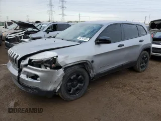 2014 Jeep Cherokee Sport with VIN 1C4PJMAB1EW222943, listed as a Copart auction lot 49293495 with 105,249 mi miles and Salvage Title. Bid and sale history available at carsss.com. Image 1.