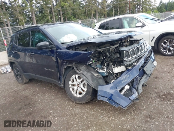 2018 Jeep Compass Sport with VIN 3C4NJCAB3JT411580, listed as a IAAI auction lot 42300505 with Not provided miles and . Bid and sale history available at DreamBid. Image 1.