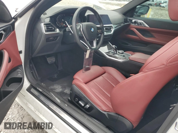 2023 BMW 4 Series 430i with VIN WBA53AP00PCL74865, listed as a Copart auction lot 89057895 with 9,000 mi miles and Salvage title. Bid and sale history available at DreamBid. Image 8.