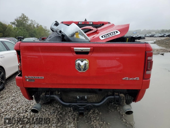 2020 Ram 1500 Laramie with VIN 1C6SRFDT1LN253803, listed as a Copart auction lot 72402214 with 62,351 mi miles and Salvage Title. Bid and sale history available at carsss.com. Image 6.