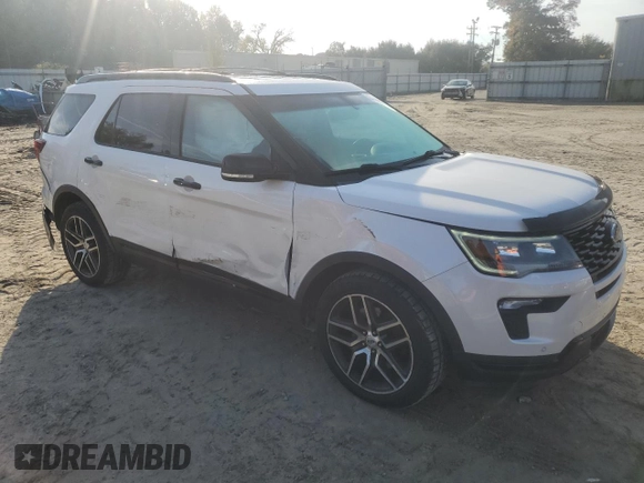 2018 Ford Explorer Sport with VIN 1FM5K8GT2JGA24836, listed as a Copart auction lot 81308714 with 141,483 mi miles and Salvage title. Bid and sale history available at DreamBid. Image 4.